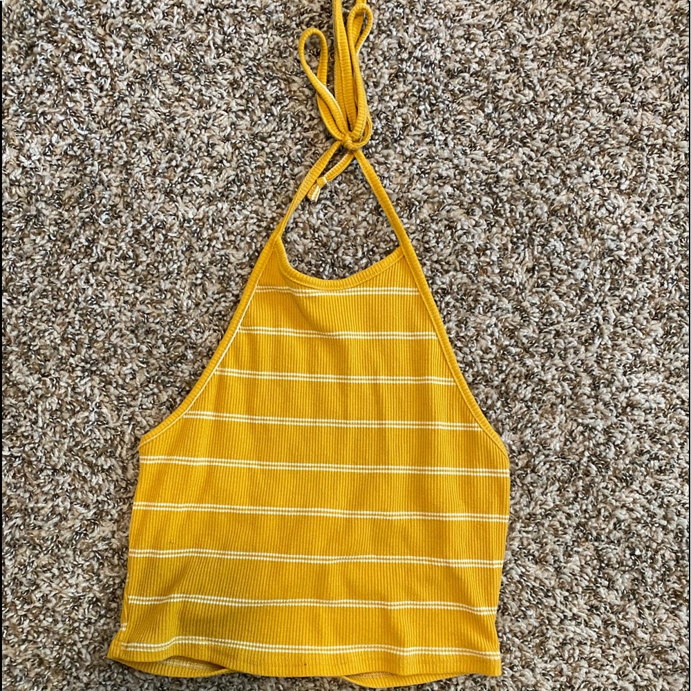 super cute yellow halter top